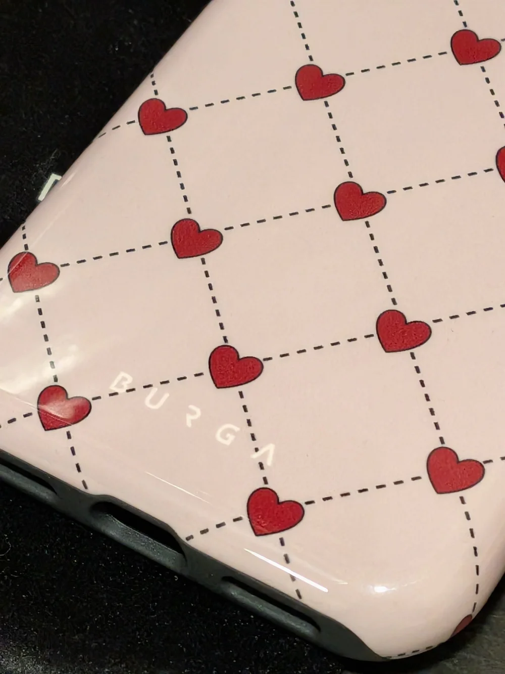 BURGA Google Pixel 8a Case Bundle Pink Hearts & Gingham + Dust Bags